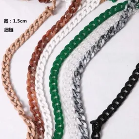 17Mm*22Mm Creative Small Fish Bone Resin Chain Chain Acrylic Bag Strap Bag Shoulder Strap Bag Chain