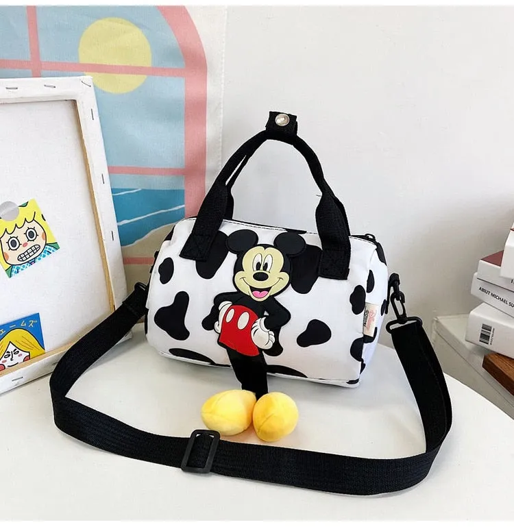 2021 New Disney Shoulder Bags Cartoons Mickey Mouse Nylon Bag Women Messenger Bag Cute Anime Fashion Handbag Gifts for Girls