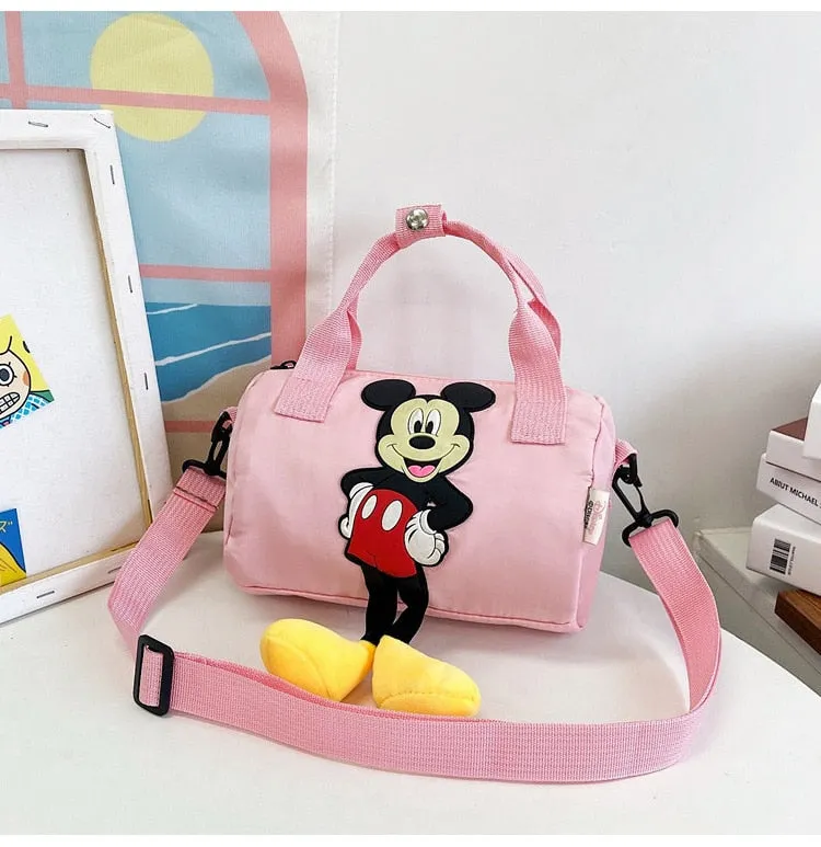 2021 New Disney Shoulder Bags Cartoons Mickey Mouse Nylon Bag Women Messenger Bag Cute Anime Fashion Handbag Gifts for Girls