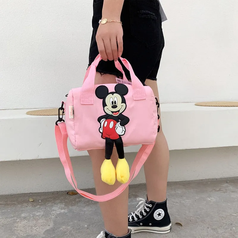 2021 New Disney Shoulder Bags Cartoons Mickey Mouse Nylon Bag Women Messenger Bag Cute Anime Fashion Handbag Gifts for Girls