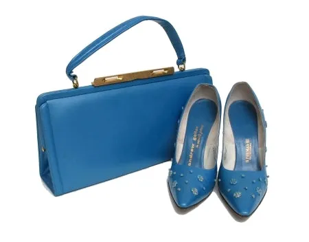 Andrew Geller Pearlized Bag w/Matching stilettos!