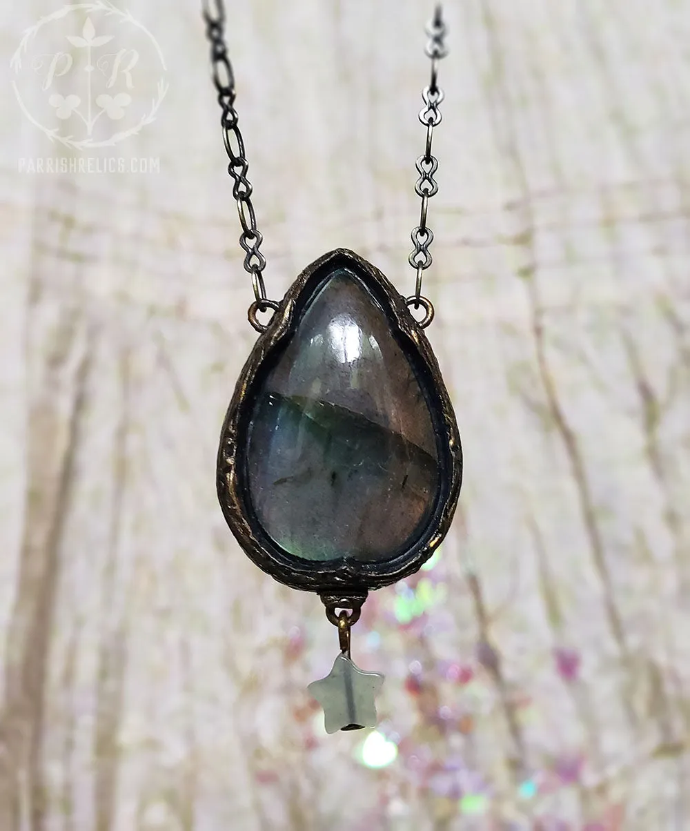 Avalon ~ Labradorite & Star Gothic Arch Amulet