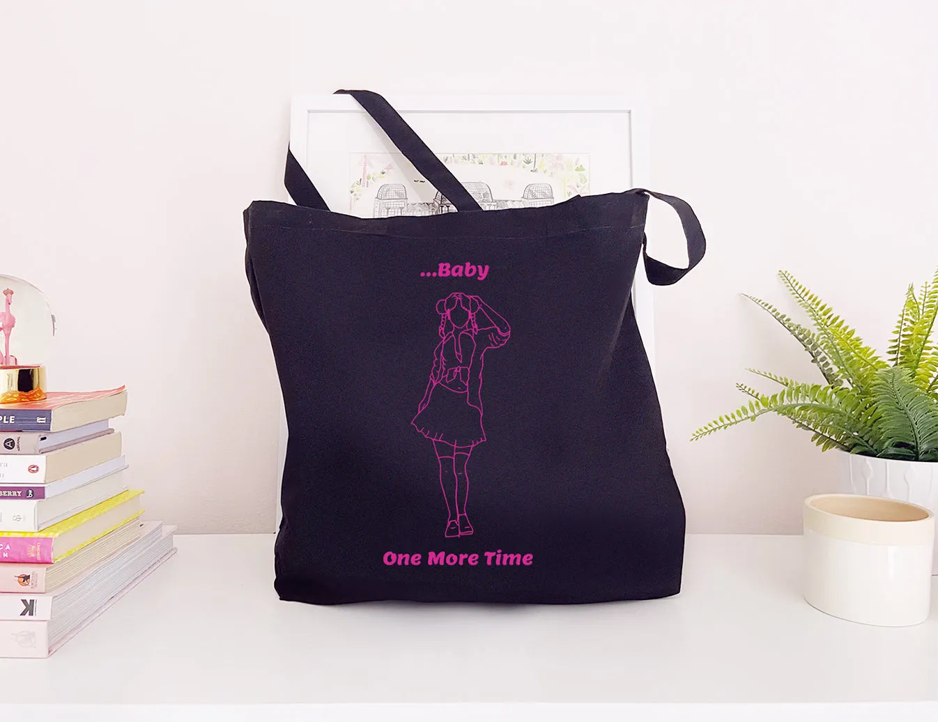 Baby One More Time - Large Canvas Tote Bag