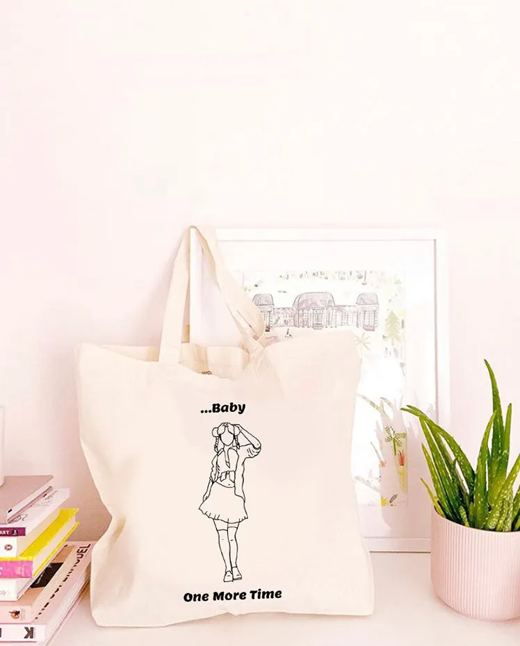 Baby One More Time - Large Canvas Tote Bag