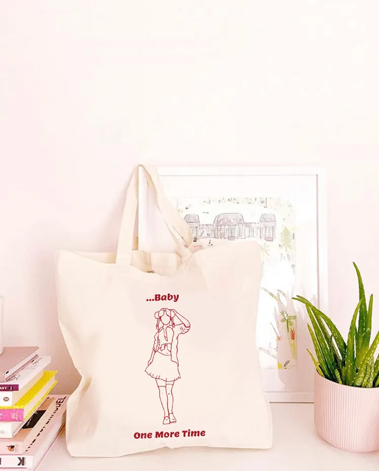 Baby One More Time - Large Canvas Tote Bag