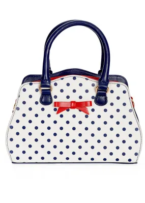 Banned Poppy Polka 50's Bag White