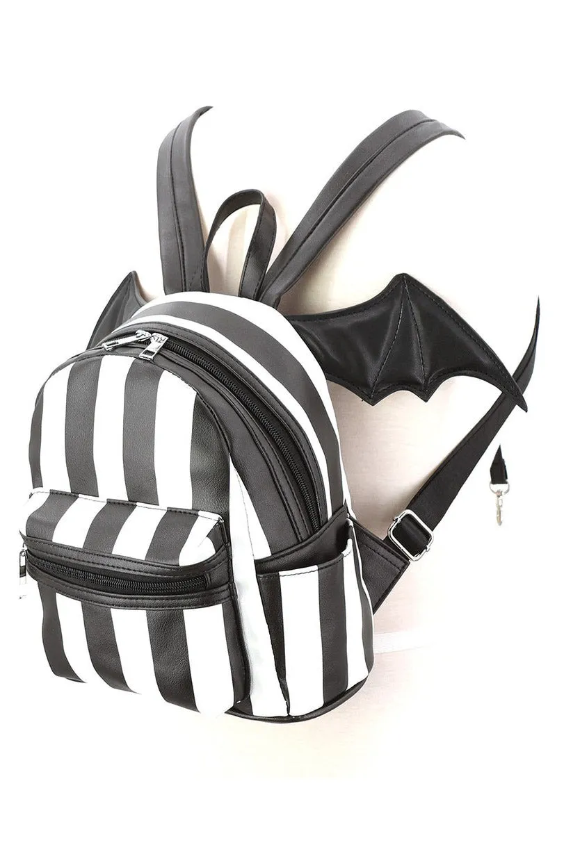 Bat Wing Striped Mini Backpack