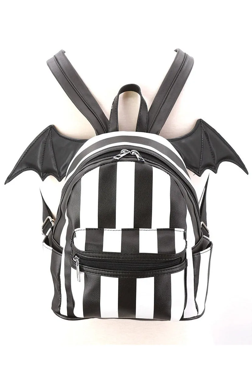 Bat Wing Striped Mini Backpack