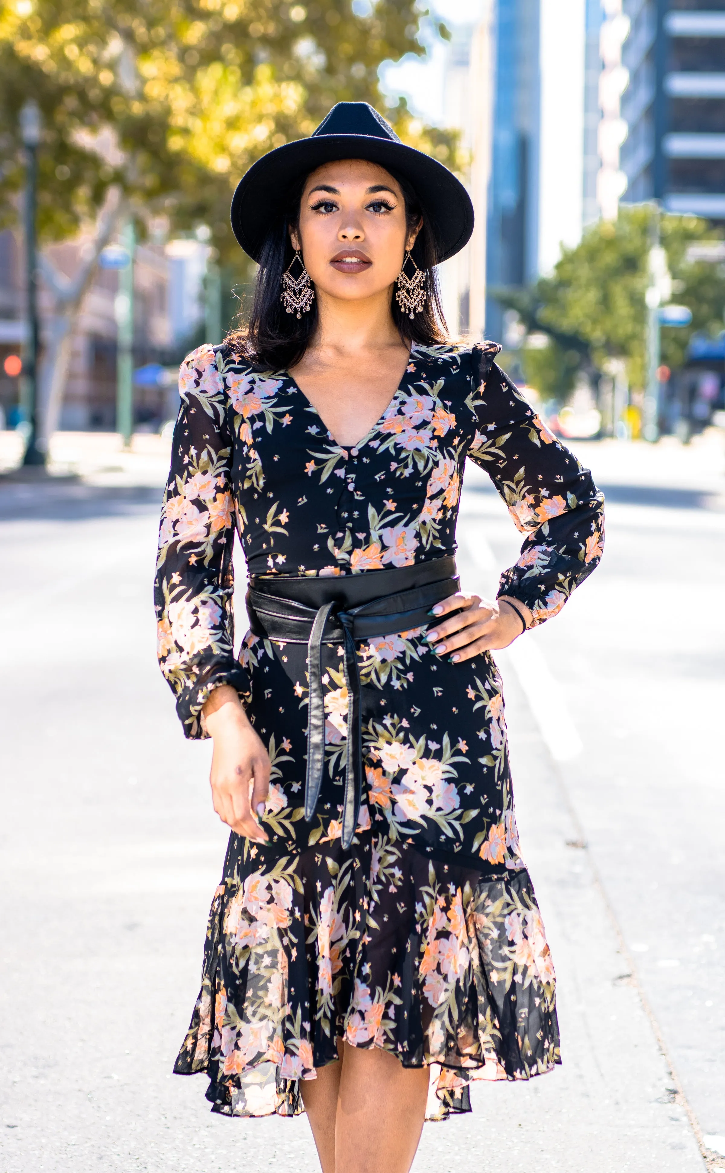 Black Floral Dress | Black Dress