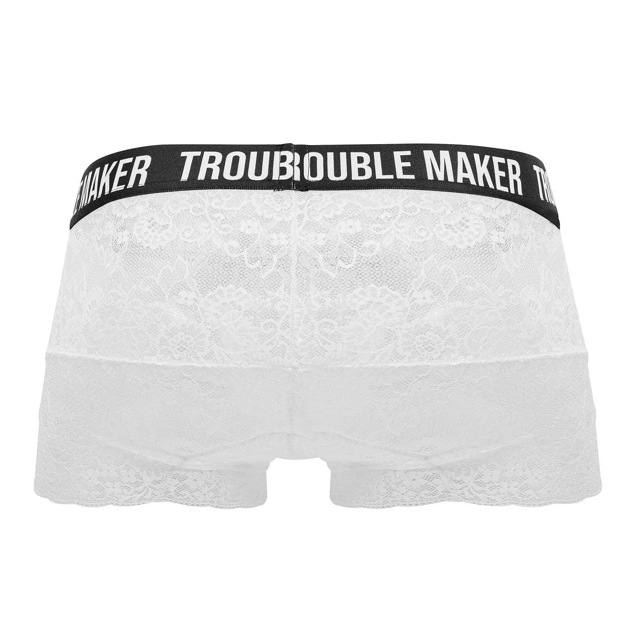 CandyMan 99616 Trouble Maker Lace Trunks Color White