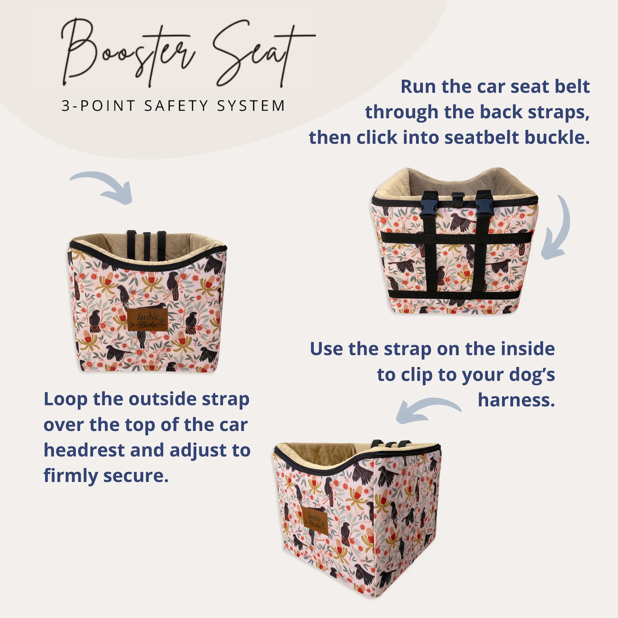 Car Pet Booster Seats SINGLE Size - Byron Surf