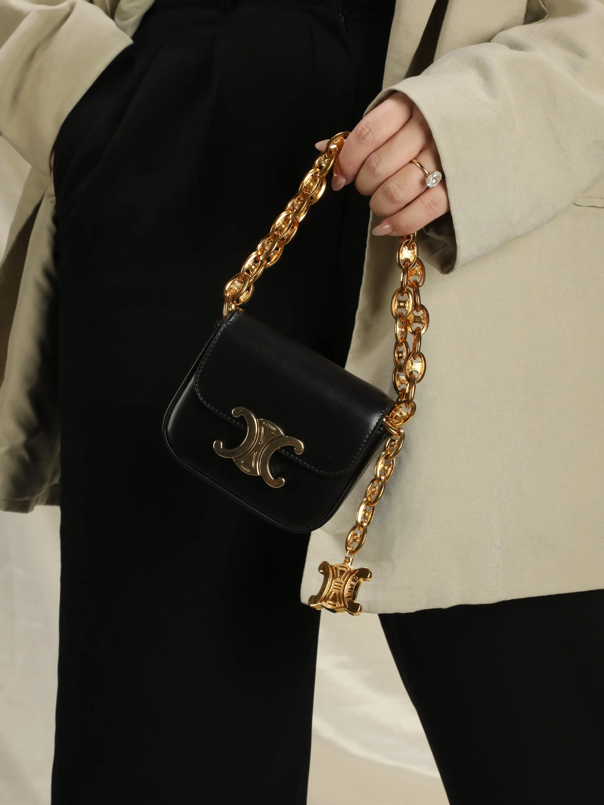 Celine Mini Triomphe with Extremely Rare Celine Triomphe Belt