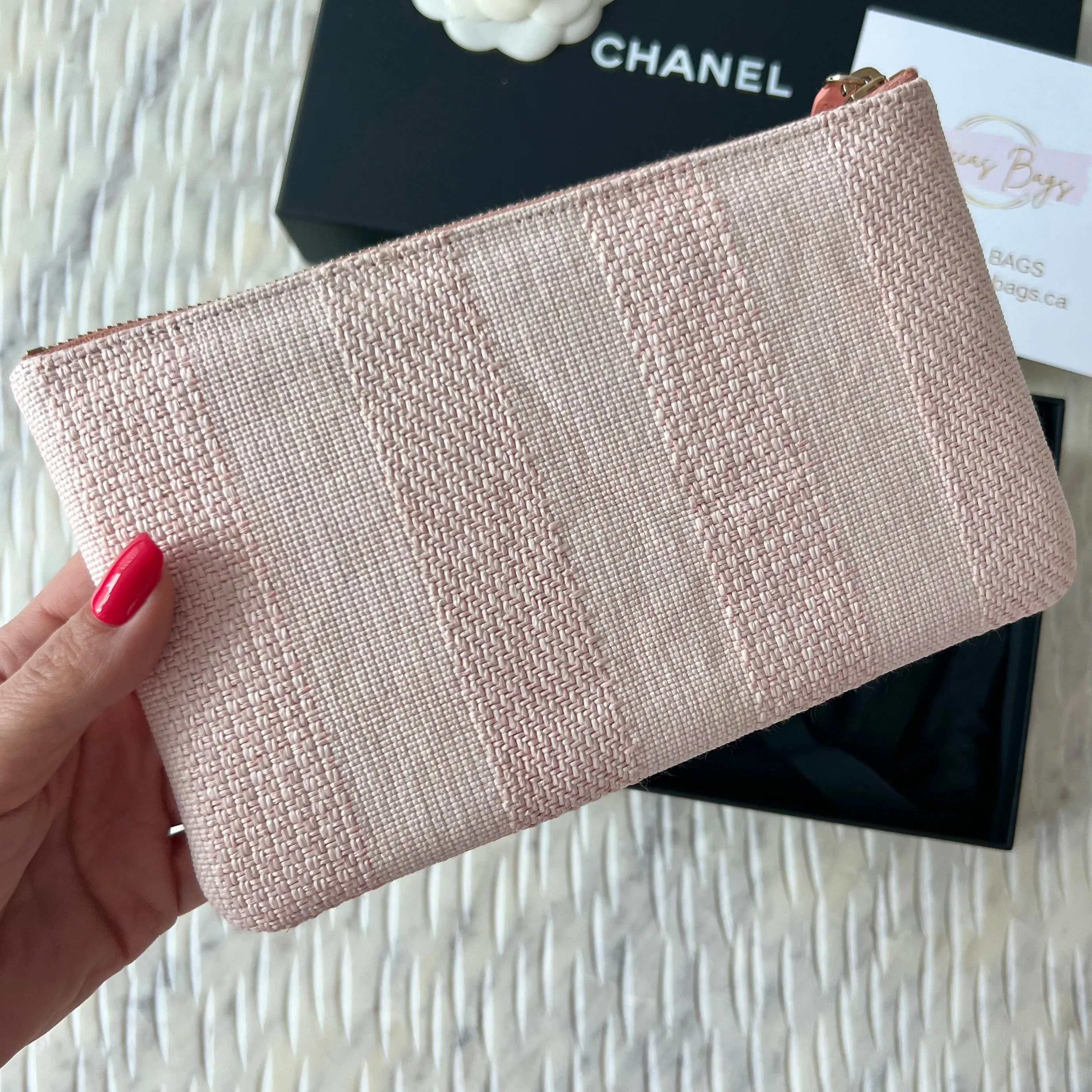 Chanel Deauville Raffia Pouch