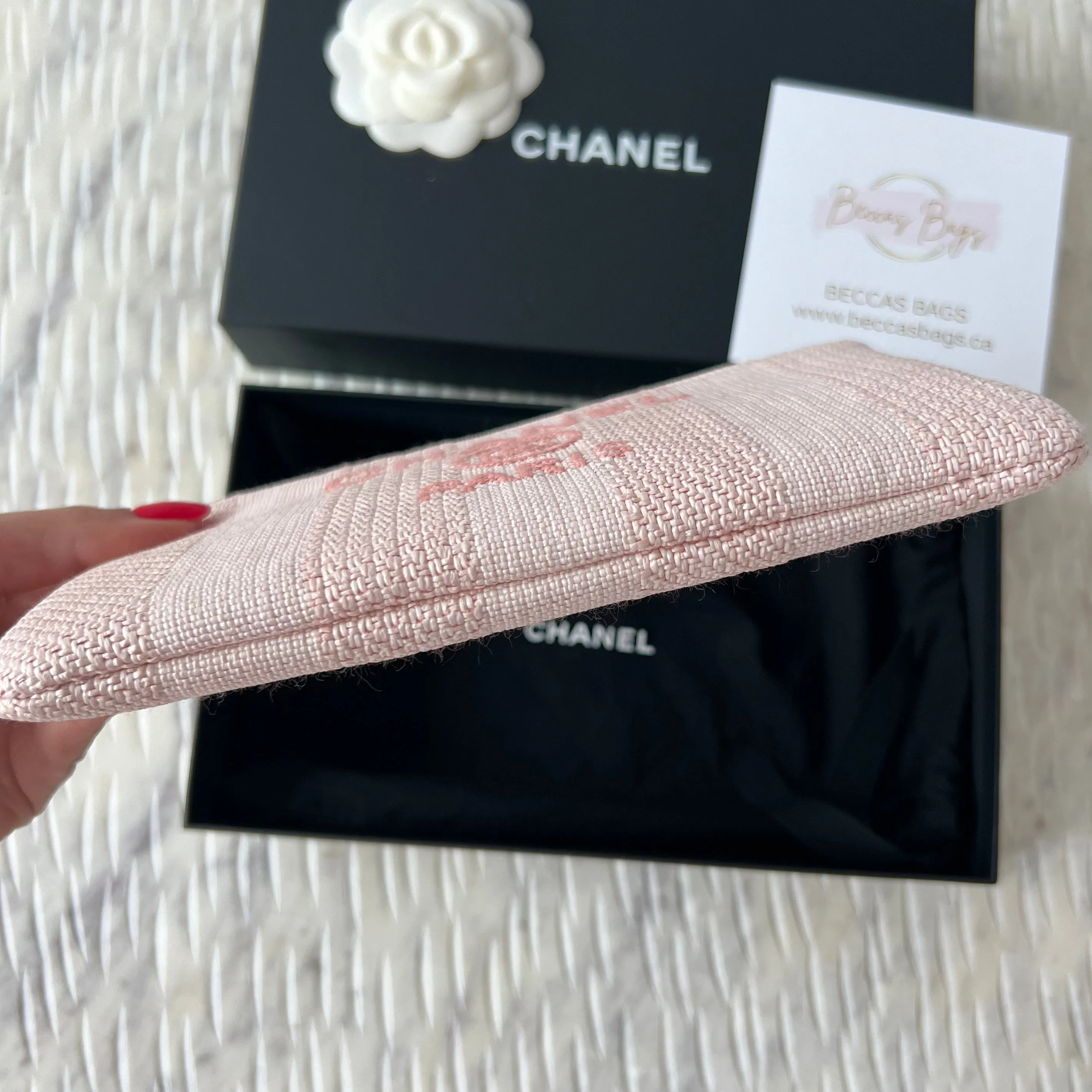 Chanel Deauville Raffia Pouch