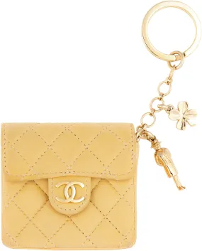 Chanel Micro Mini Lambskin Quilted Flap Keychain Bag Charm