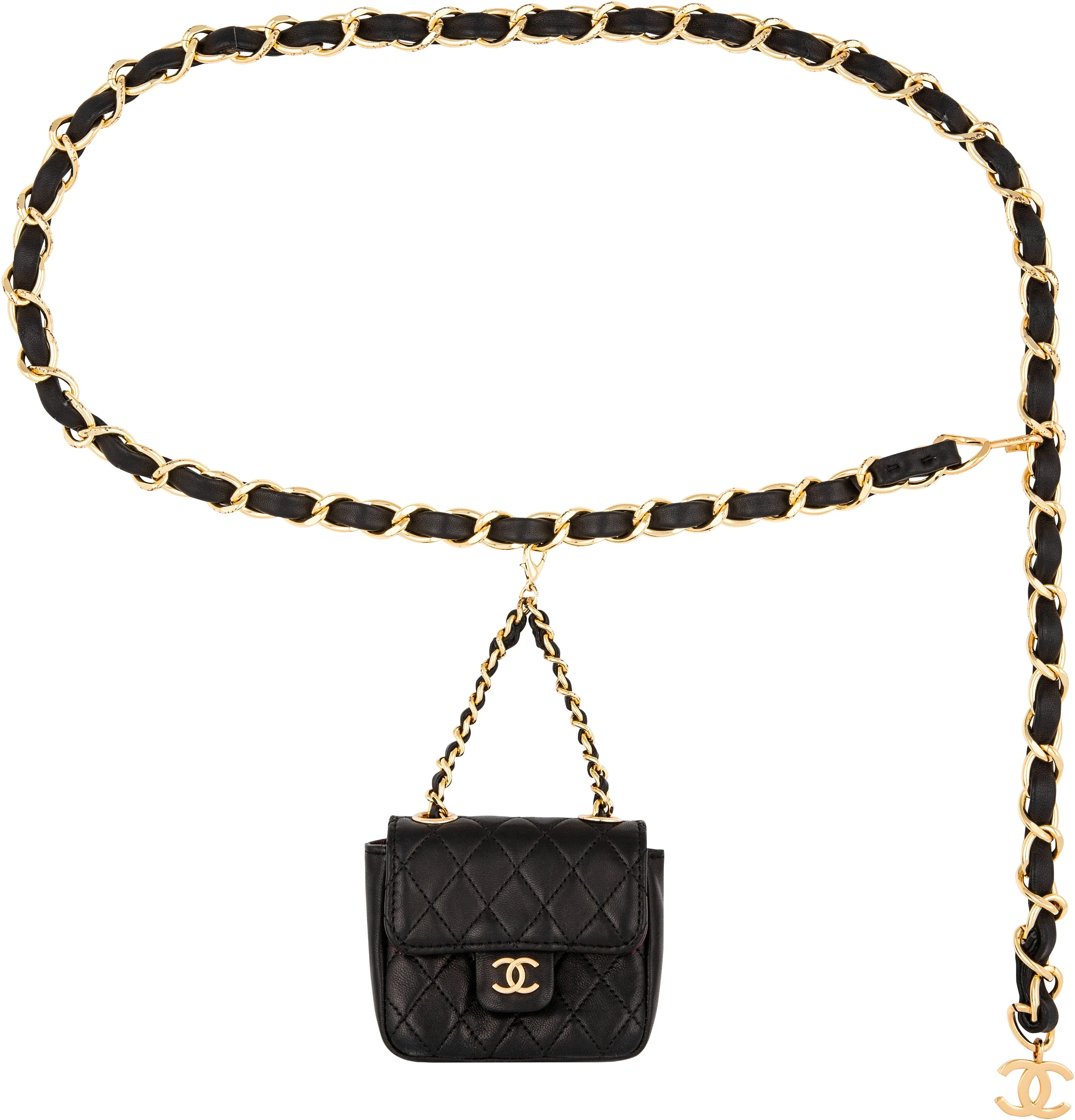 Chanel Spring 1992 Black Micro Mini Belt Bag