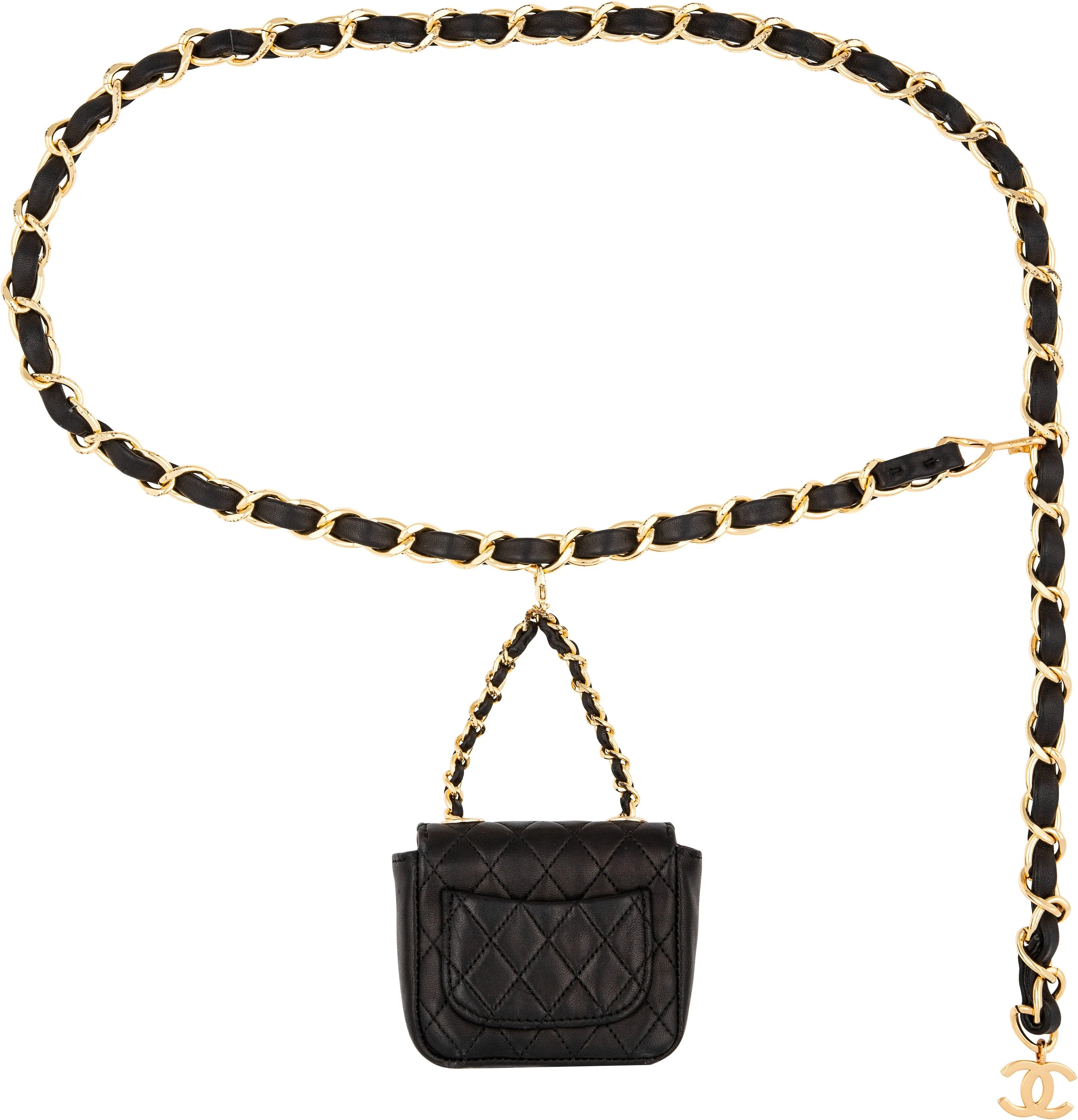 Chanel Spring 1992 Black Micro Mini Belt Bag