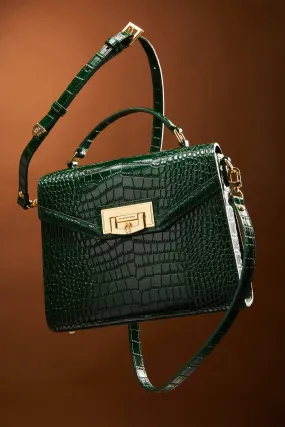 Cheltenham Bag (Emerald Croc)