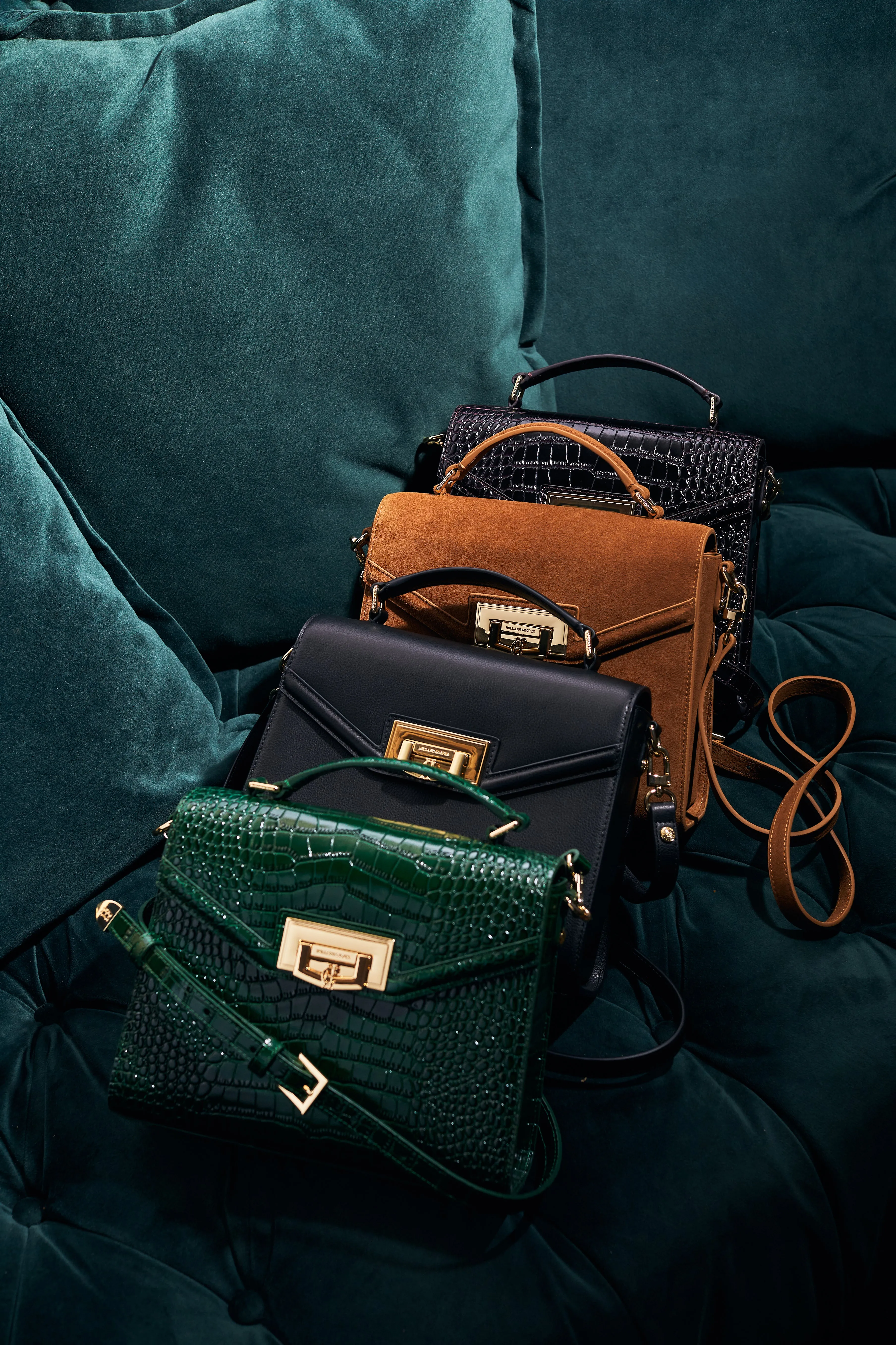 Cheltenham Bag (Emerald Croc)