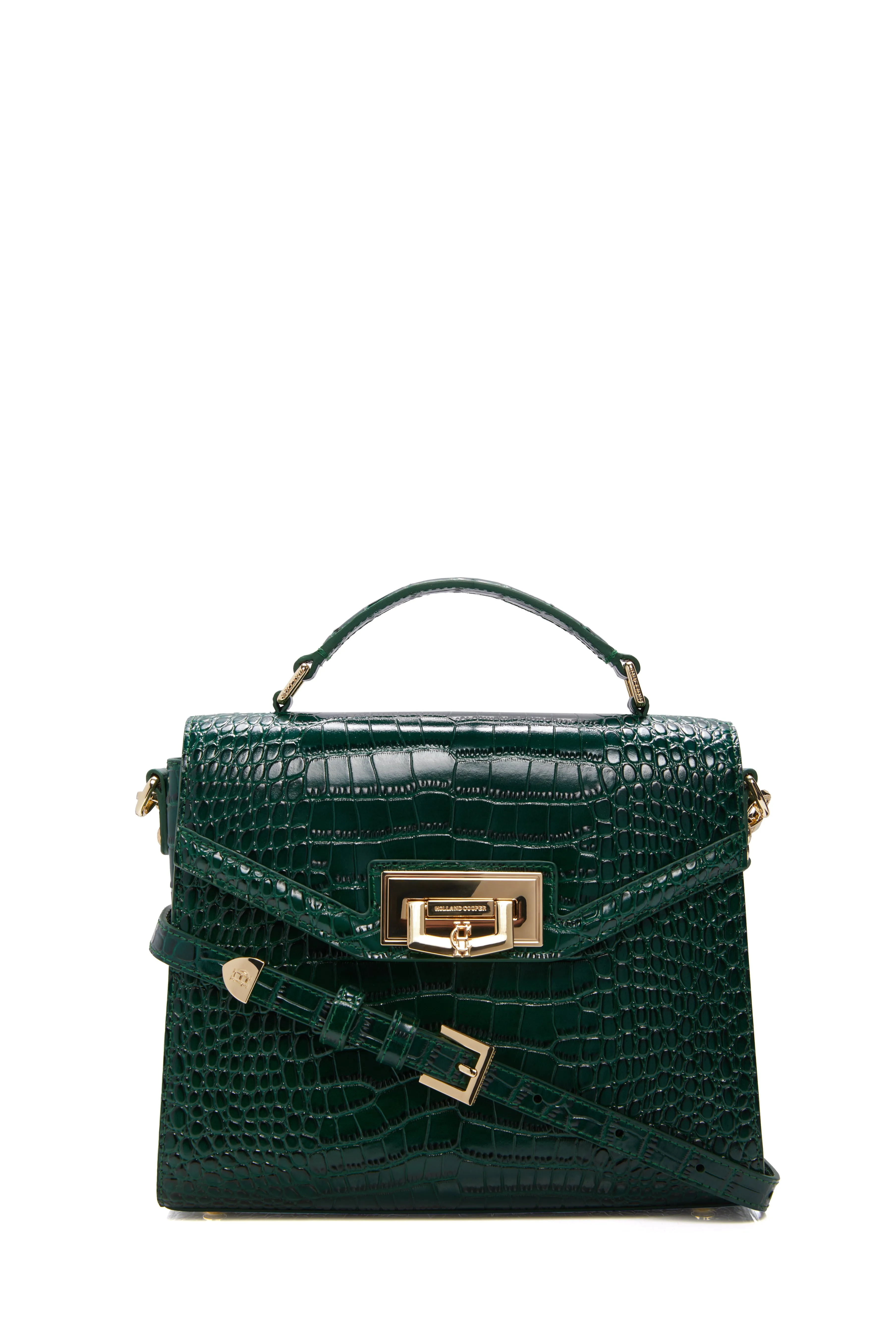 Cheltenham Bag (Emerald Croc)