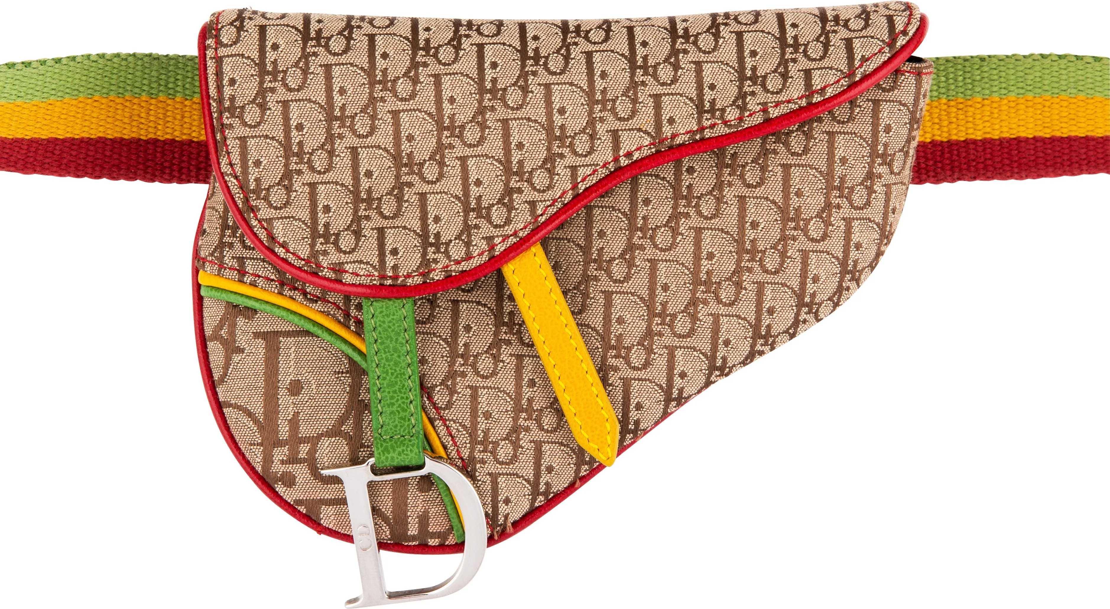 Christian Dior Rasta Saddle Belt Bag