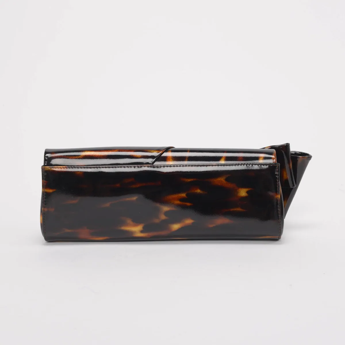 Christian Louboutin Tortoiseshell Patent Aurora Bow Clutch