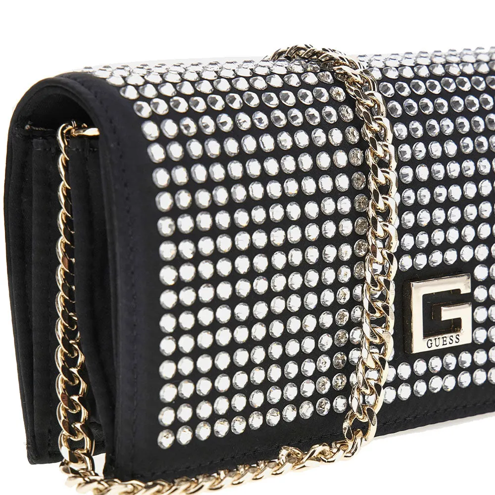 Clutch Donna a Mano GUESS Linea Gilded Glamour colore Nero