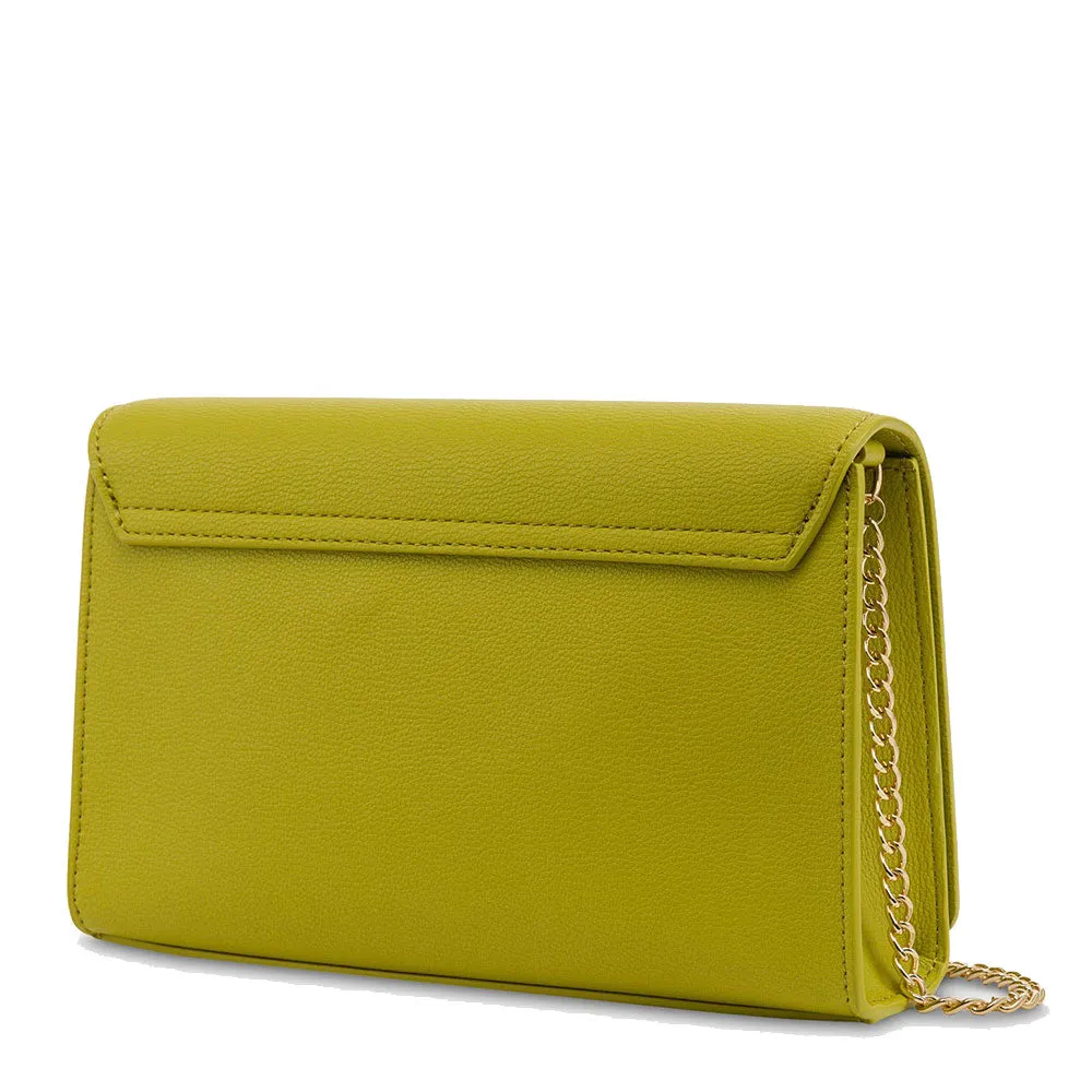 Clutch Donna con Tracolla LOVE MOSCHINO linea Gold Metal Logo color Lime