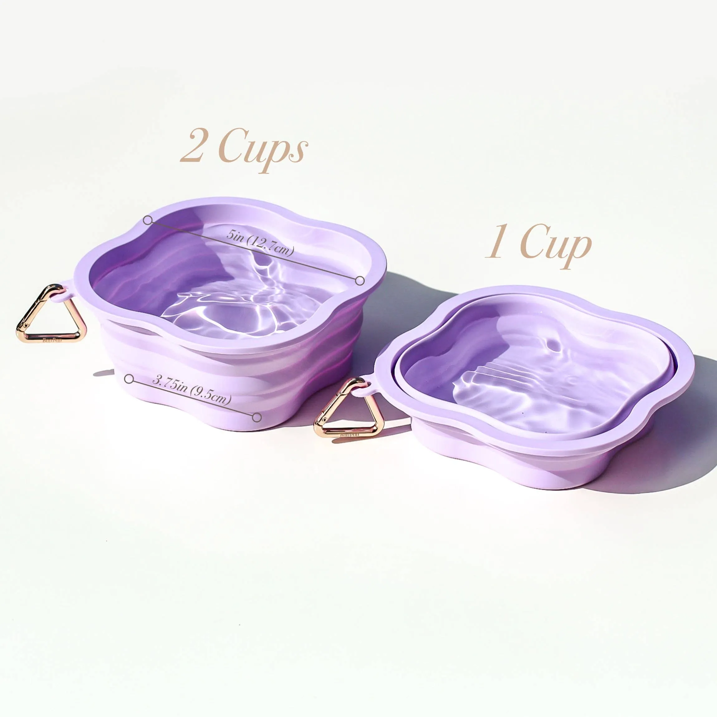 Collapsible Water Bowl Silicone BPA Free | Lilac