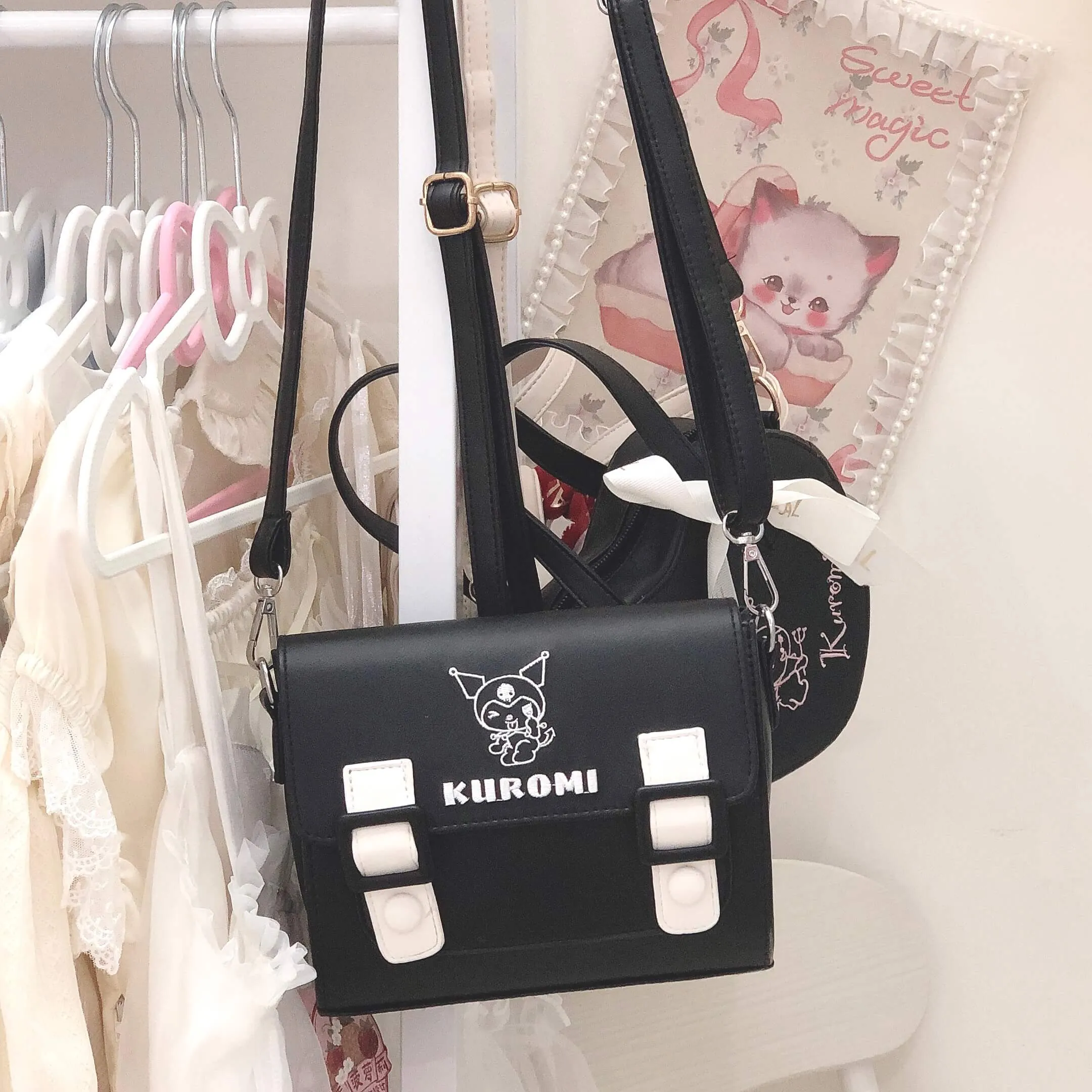 Cute Sanrio soft girl Cambridge shoulder bag by9614