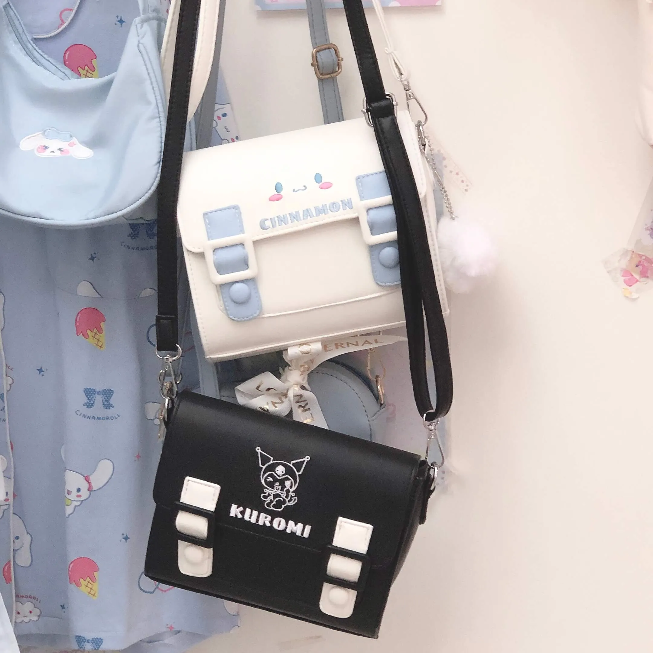 Cute Sanrio soft girl Cambridge shoulder bag by9614