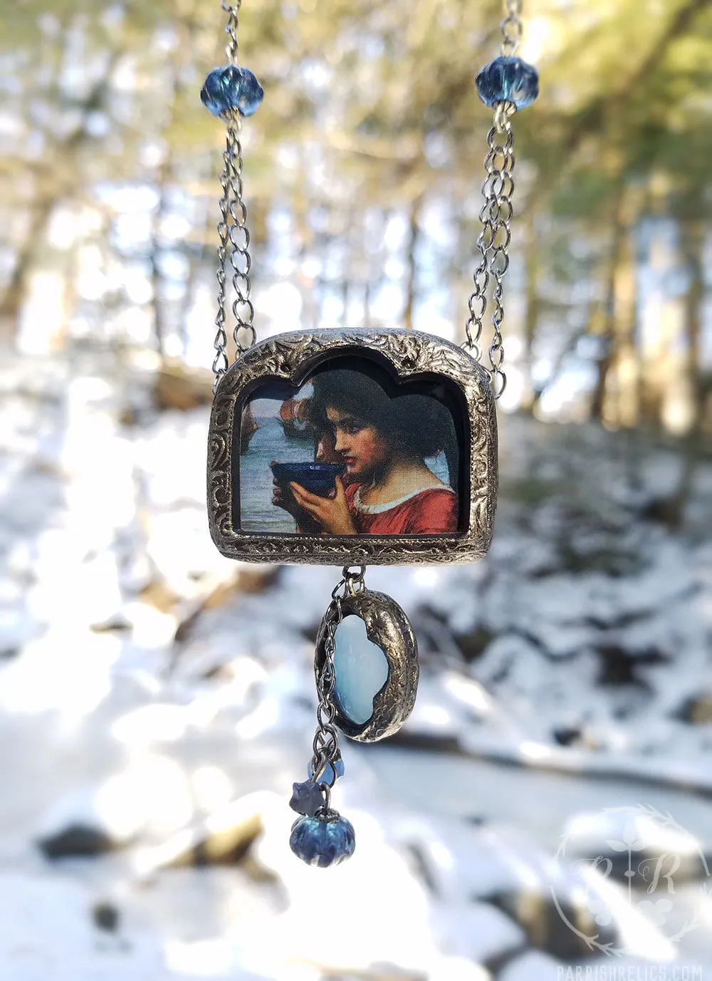 Destiny ~ JW Waterhouse Pictorial Shrine Amulet