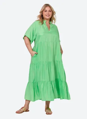 eb&ive - Elixir Tiered Dress - Kiwi