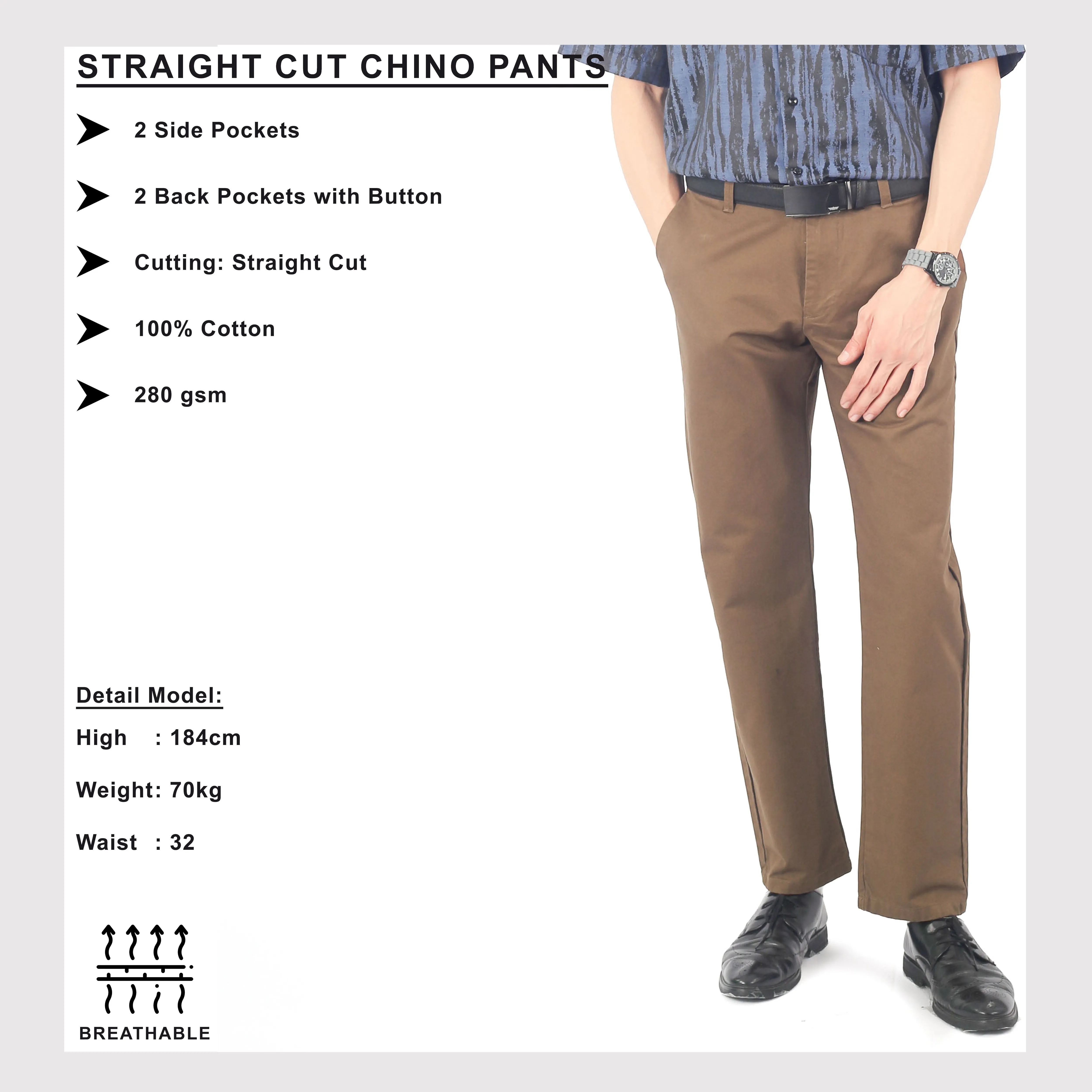 EXHAUST MEN'S CHINO LONG PANTS [STRAIGHT CUT] 1654