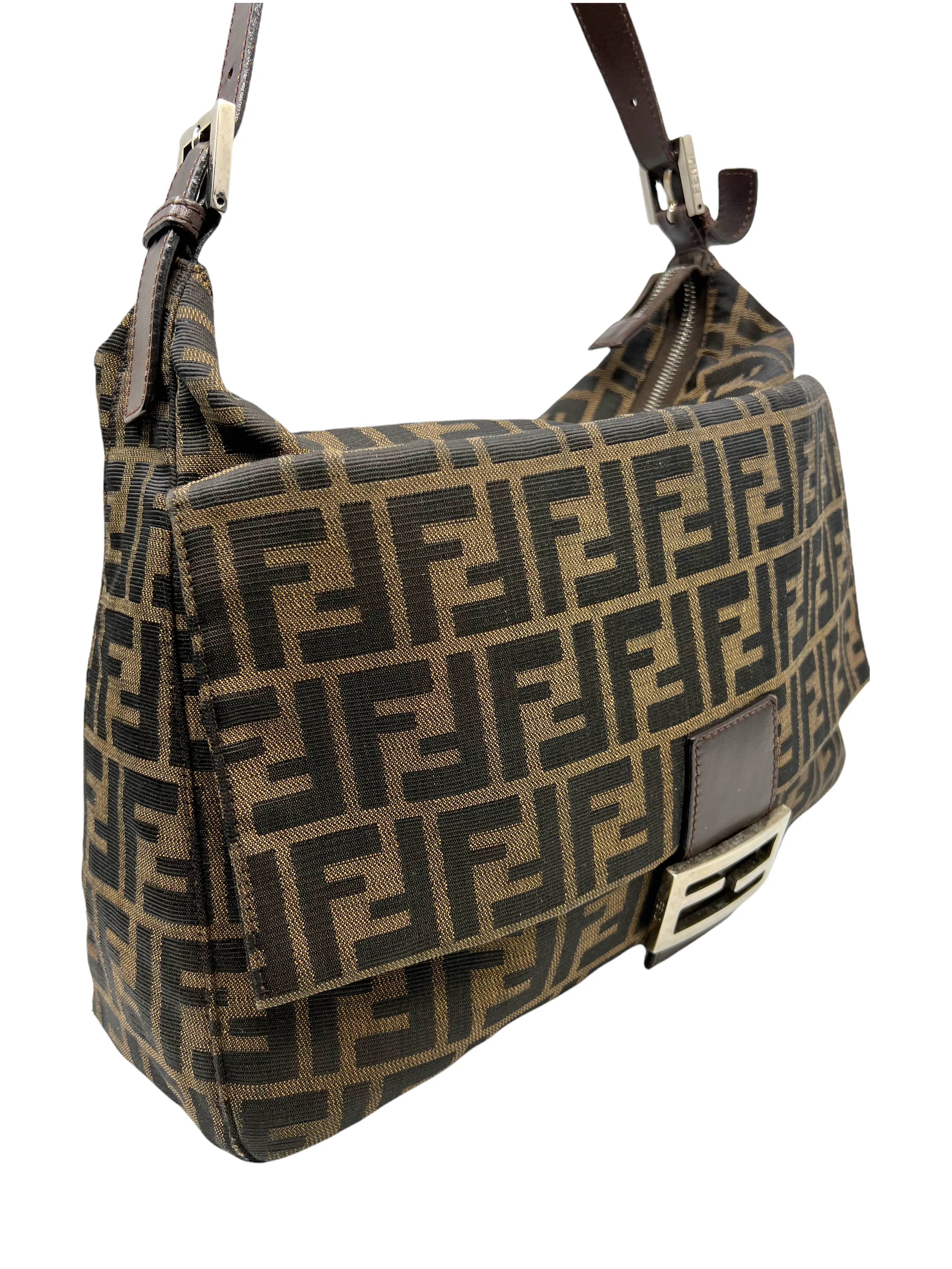 Fendi Zucca Canvas Big Mama Baguette