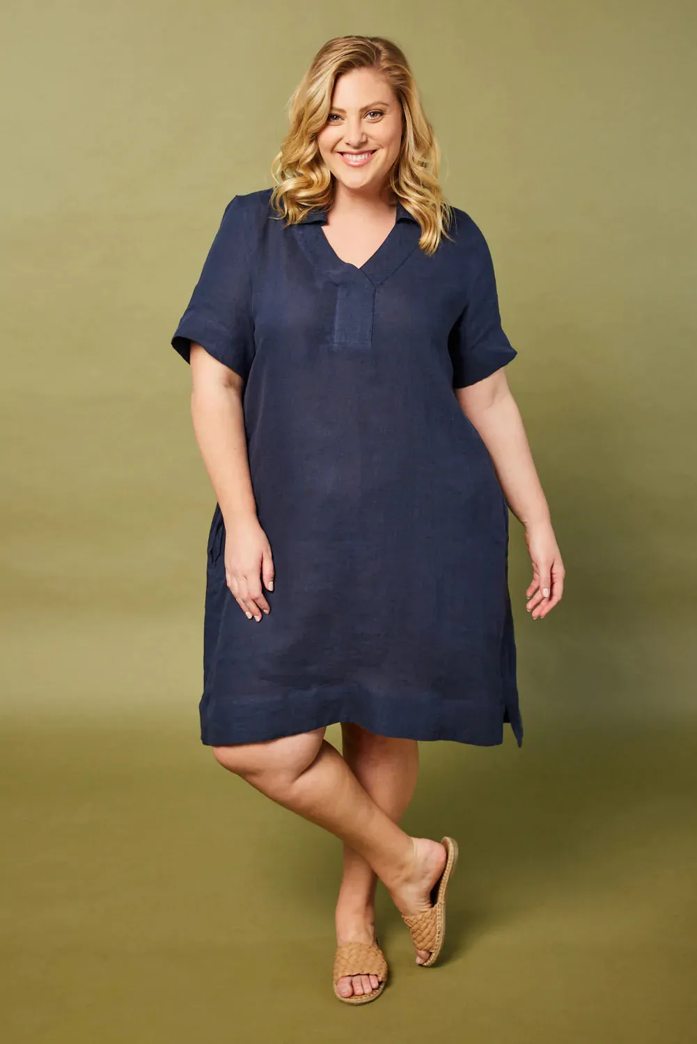 Gidget Tunic Dress (Navy)