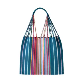 Green with Rainbow Stripes La Rayas Tote