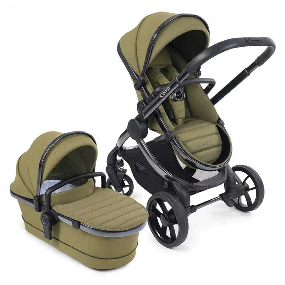 iCandy Peach 7 Cybex Cloud T Plus Complete Travel System Bundle - Olive