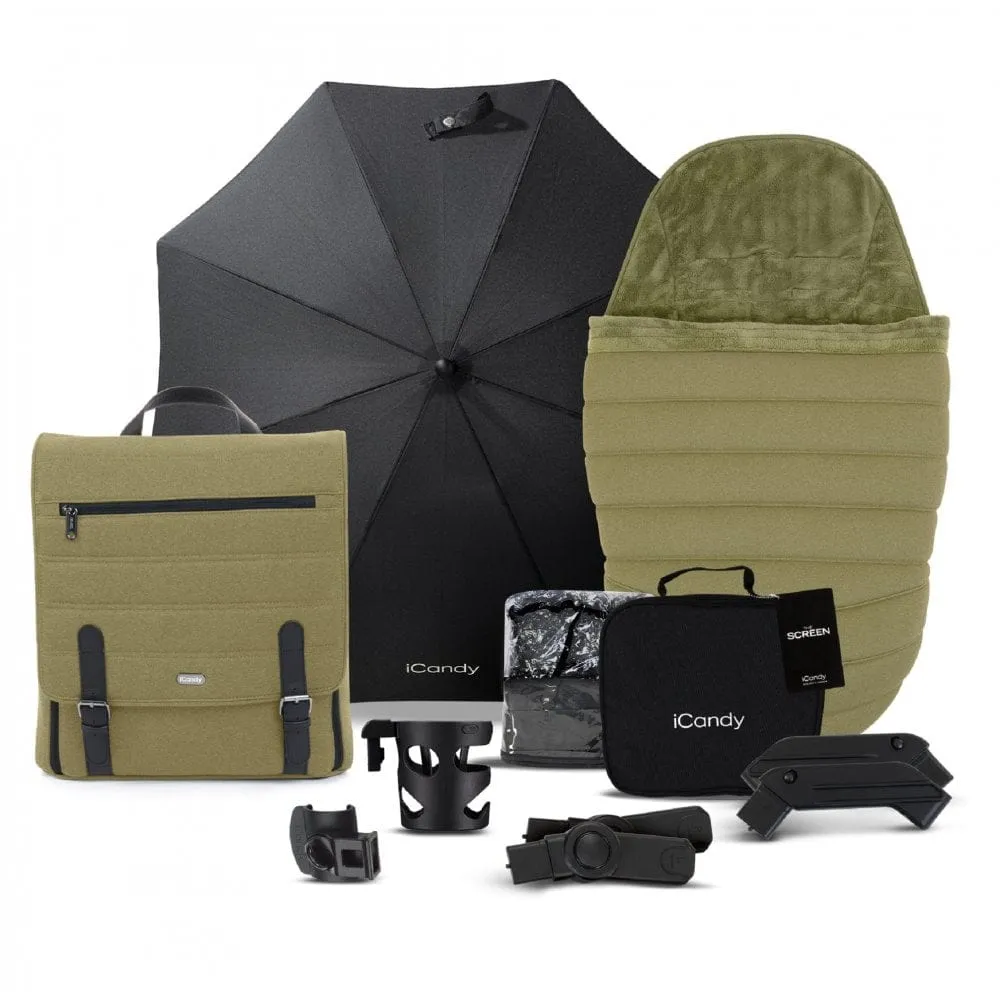 iCandy Peach 7, Pebble 360 PRO Complete Travel System Bundle - Olive