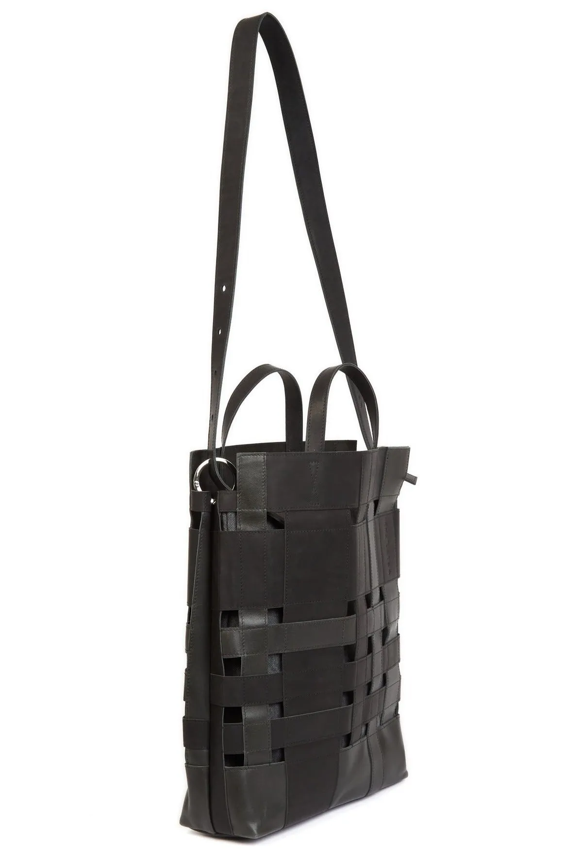 INTRECCIATO HANDBAG MADE IN ITALY CHARCOAL BLACK