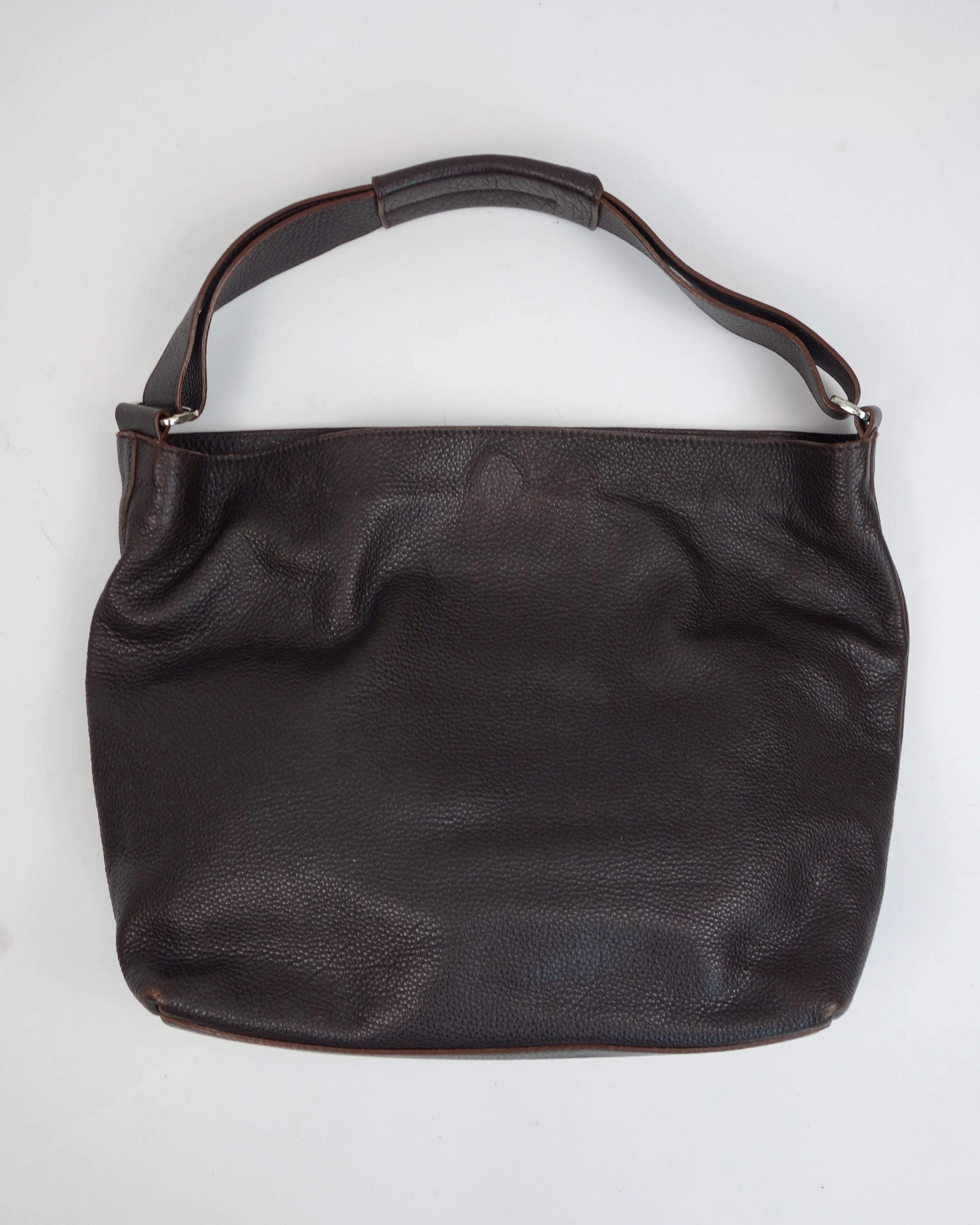 Jil Sander Shoulder Brown Leather Bag 2000's