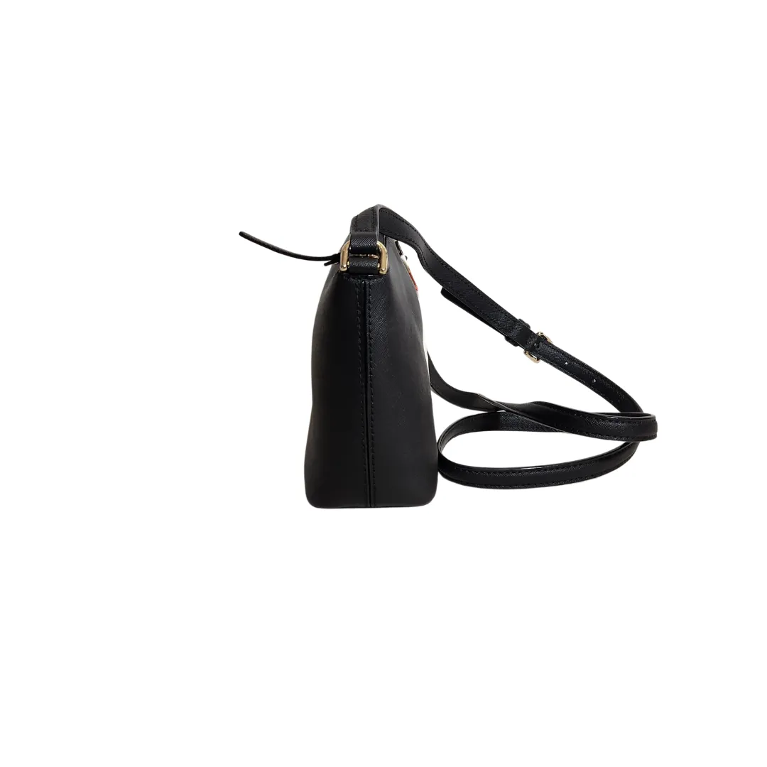 Kate Spade Black Leather Swan Crossbody Bag | Gently Used |