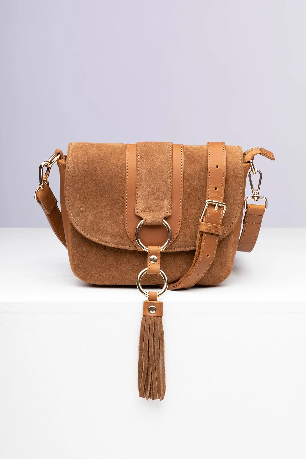 Ladies Suede Cross Body Bag - Helmsley