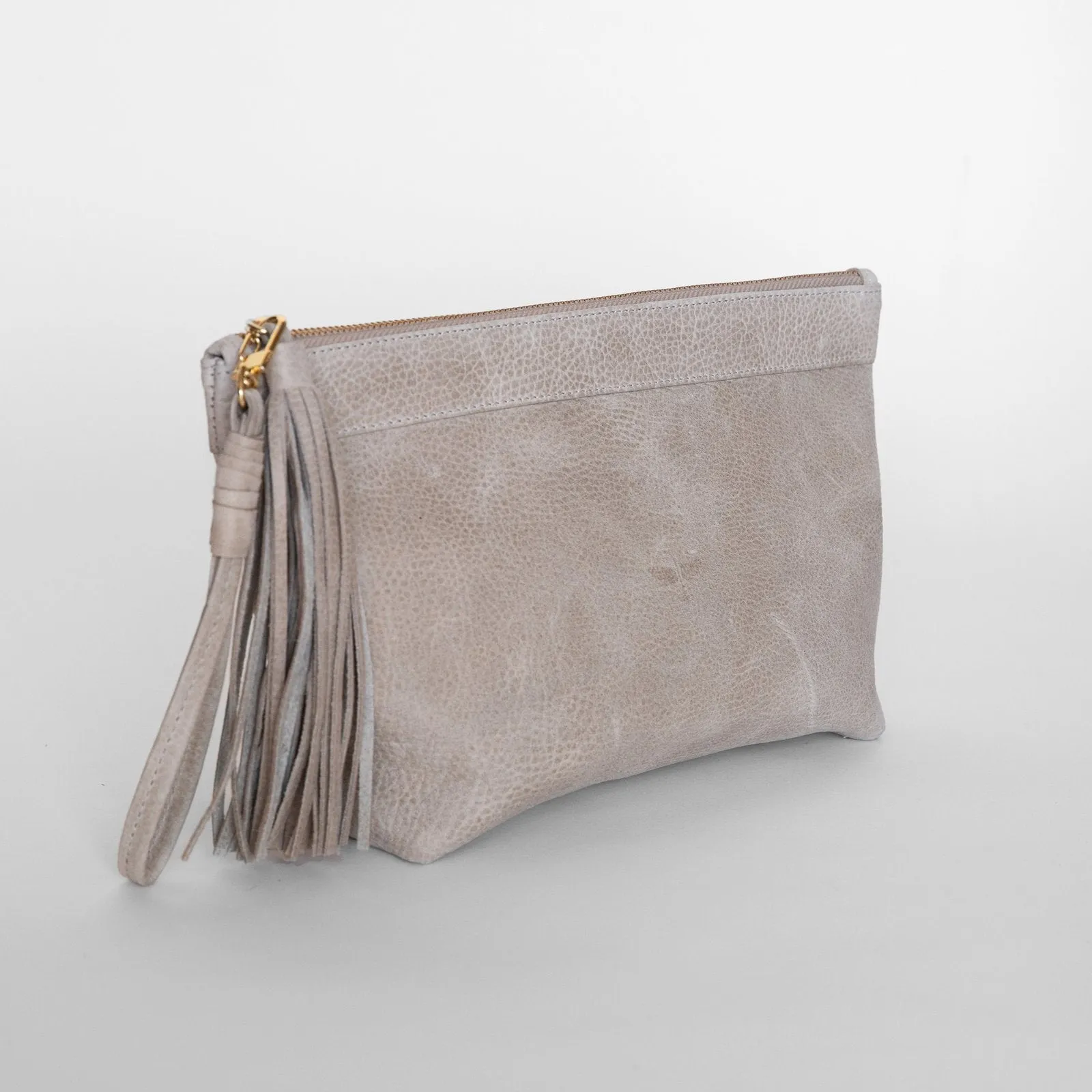 Laguna Leather Clutch / Latte