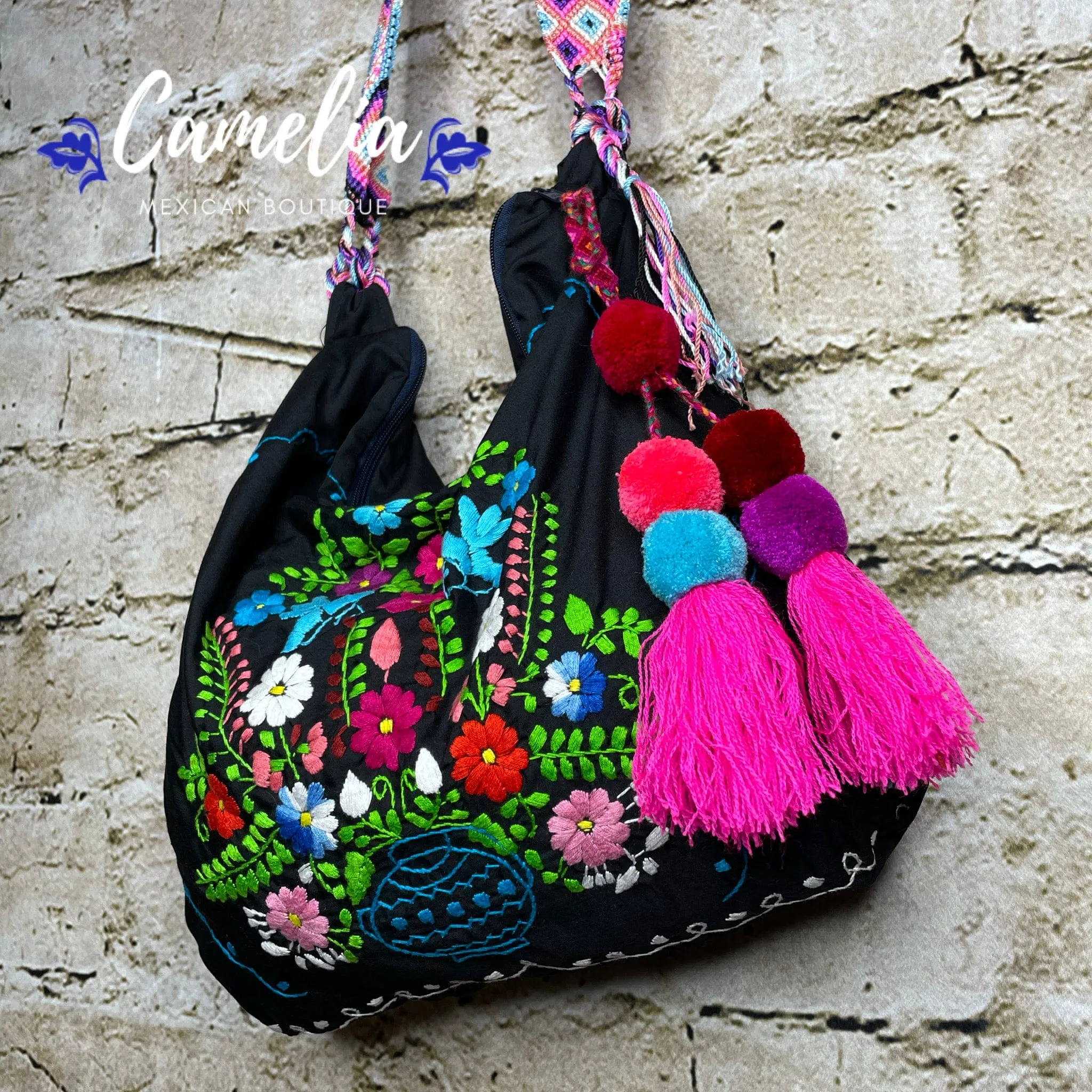 Mexican Embroidered Boho Tote - Puebla