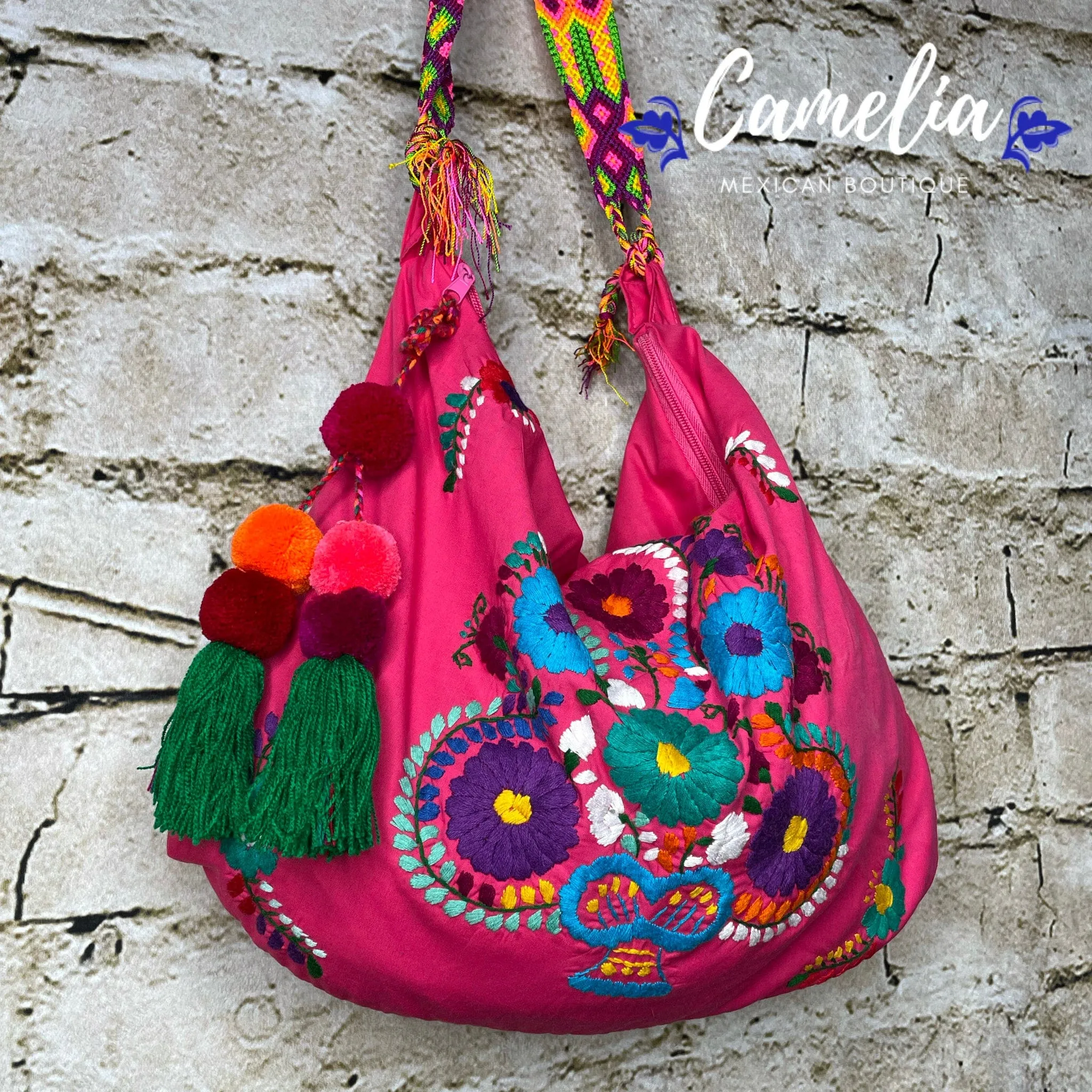 Mexican Embroidered Boho Tote - Puebla