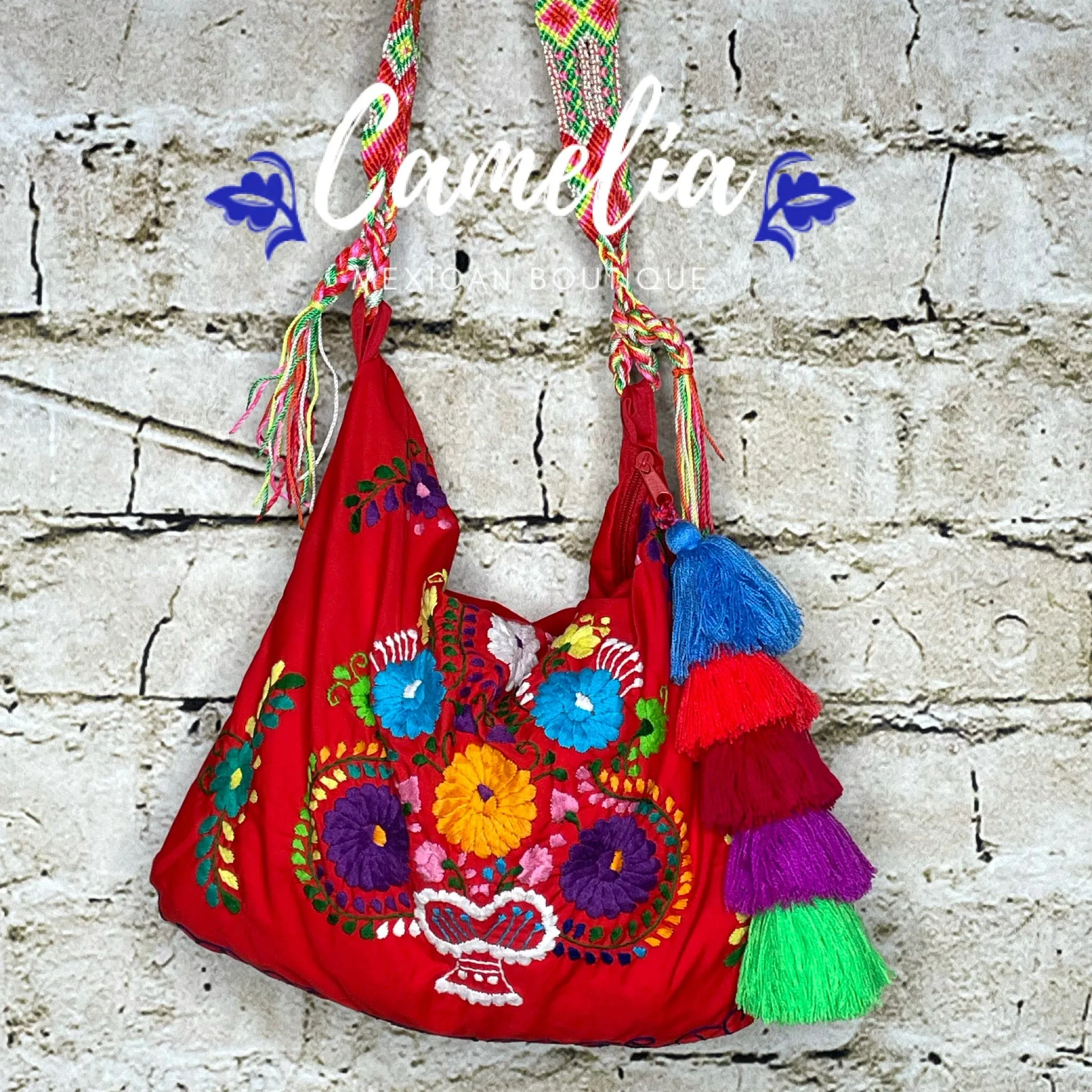 Mexican Embroidered Boho Tote - Puebla