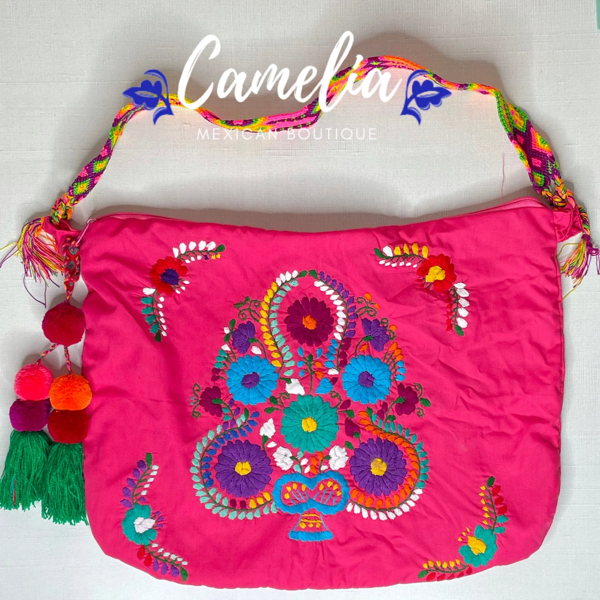 Mexican Embroidered Boho Tote - Puebla