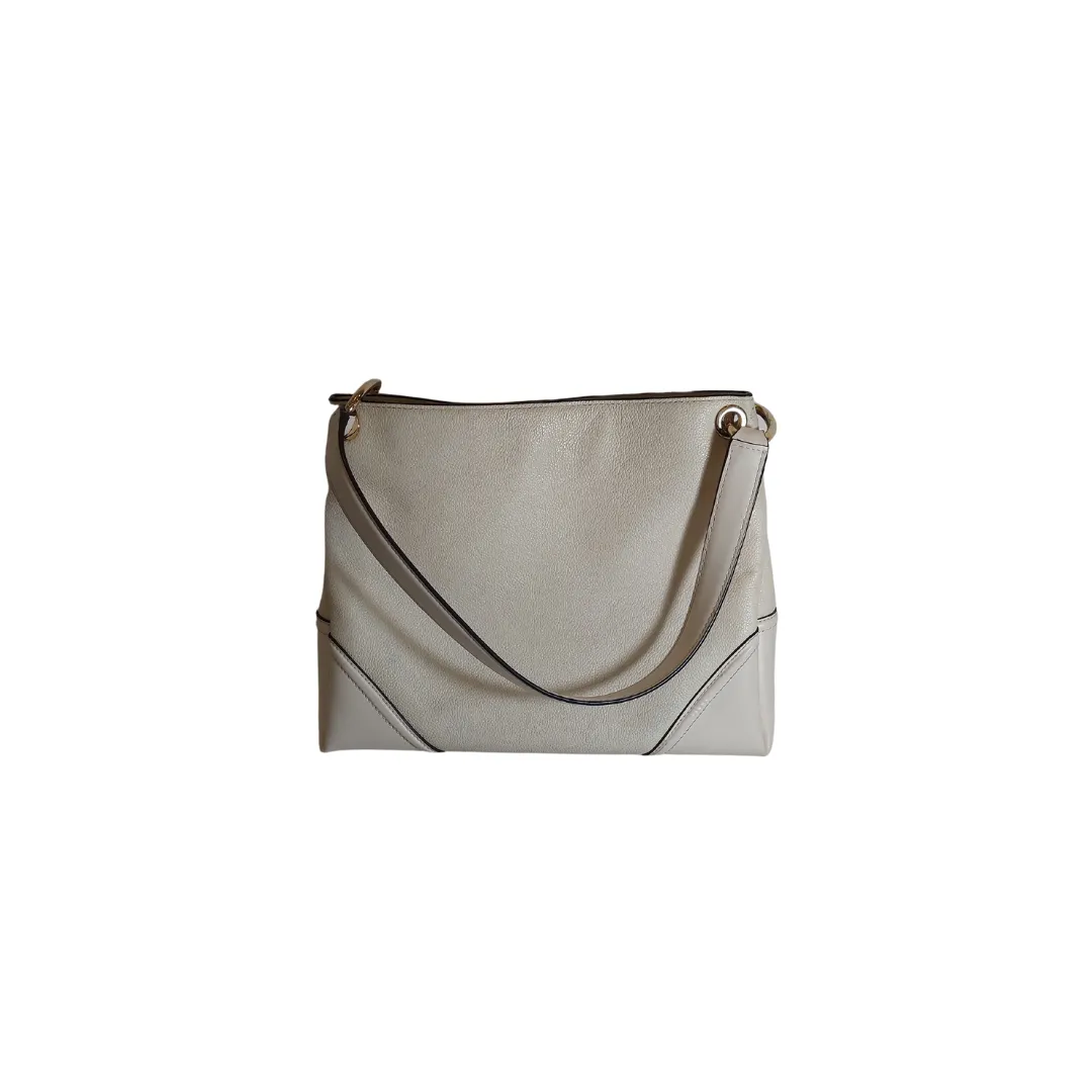 Michael Kors White Leather Nicole Shoulder Bag | Pre loved |