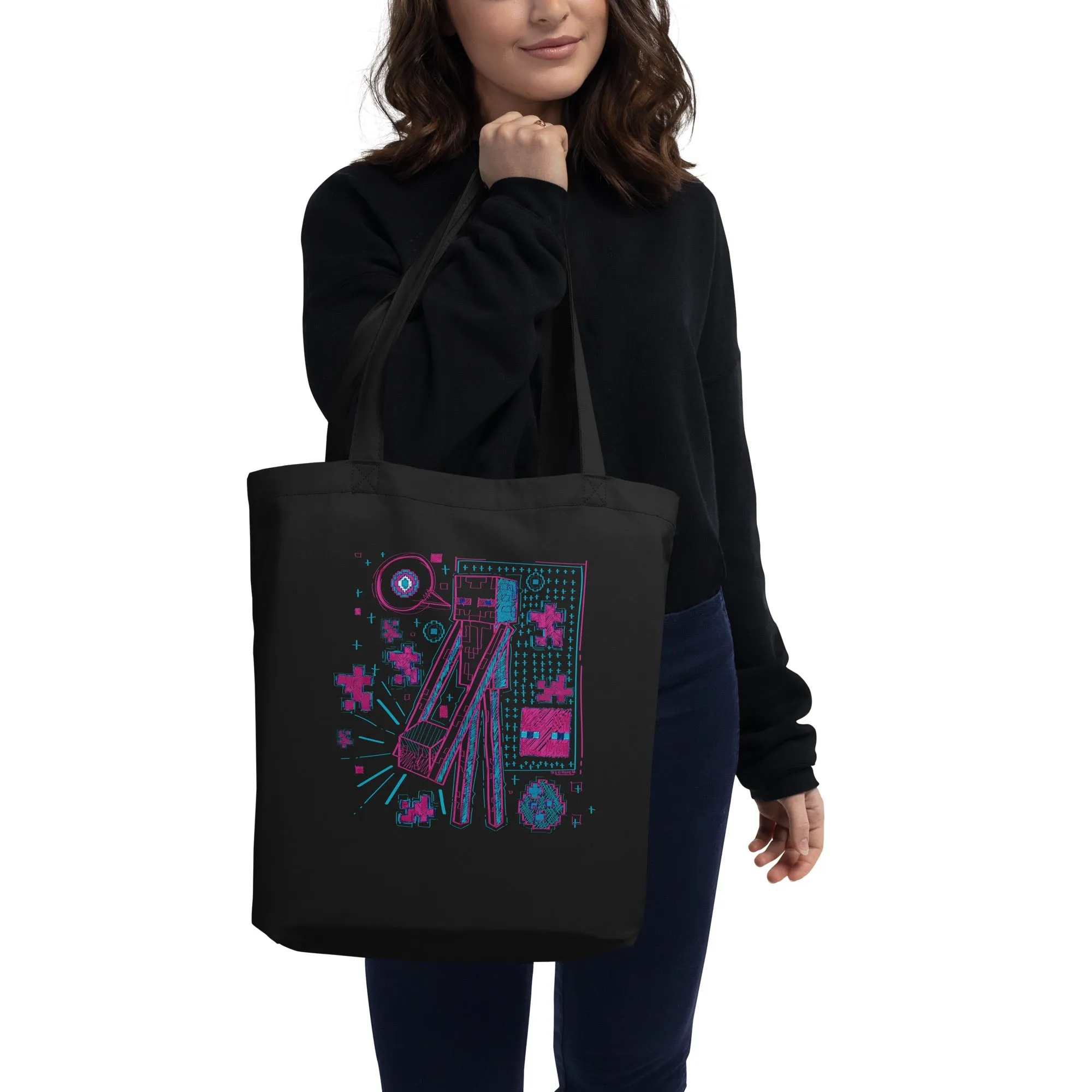 Minecraft Acid Sketch Enderman Eco Tote Bag